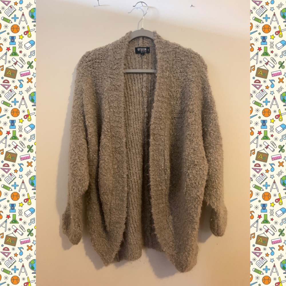 Fuzzy Beige Sweater/Shrug